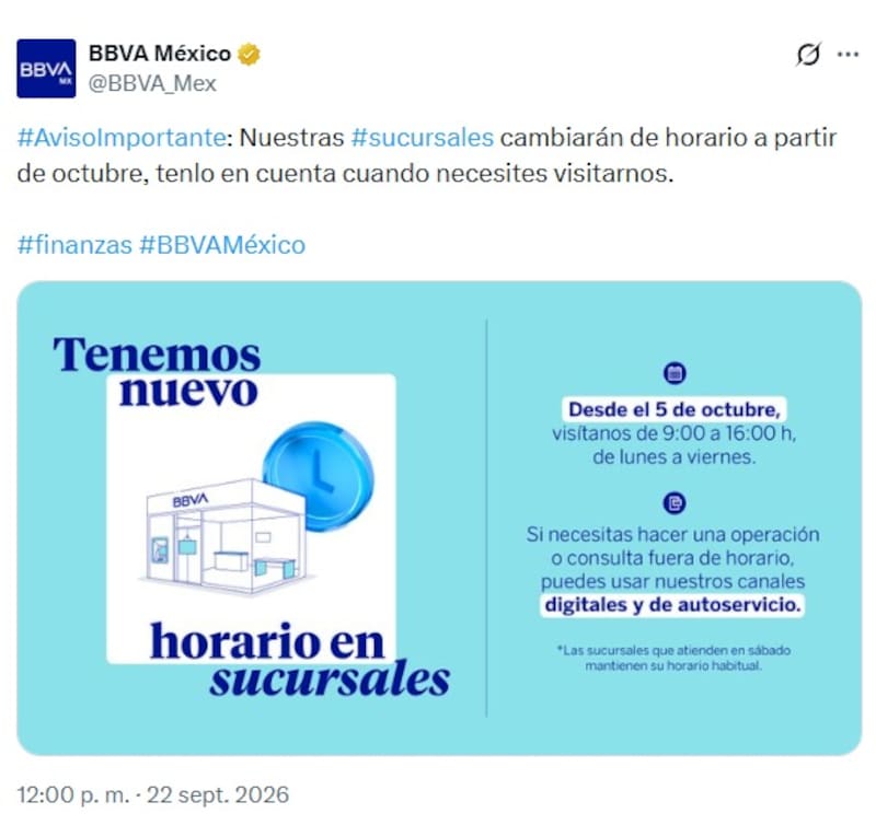 El banco también llamó a sus clientes a utilizar sus canales digitales, disponibles las 24 horas
