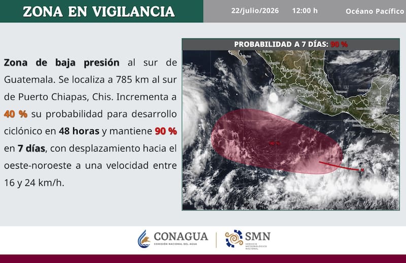 El Gobierno de México dio a conocer el pronósitco del clima para los siguientes días.