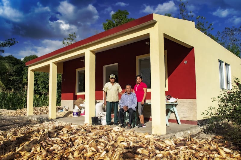 Las casas construidas por Conavi tienen entre 40 y 60 metros cuadrados de superficie.