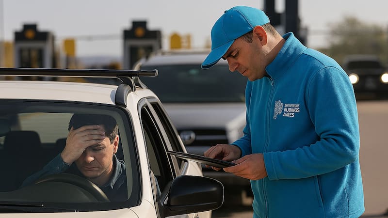 La multa de $2.215.000 que sorprende a los conductores en Buenos Aires. Foto Copilot IA.