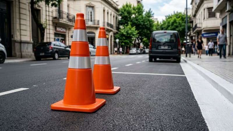 Oficial | Por orden del Gobierno multarán a todos los ciudadanos que pinten cordones, coloquen conos o baldes para reservarse un estacionamiento: cómo denunciarlo.