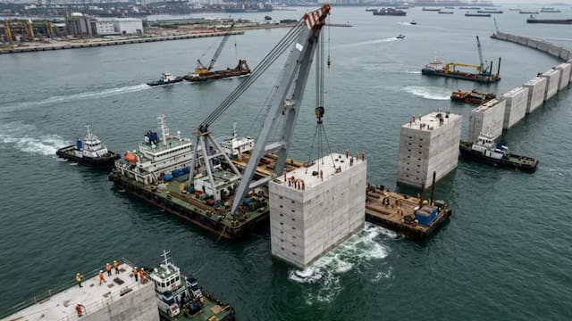 Construyen una “ciudad” sobre el mar para crear el puerto más avanzado del mundo: tendrá 66 muelles y será del tamaño de 3000 canchas de fútbol