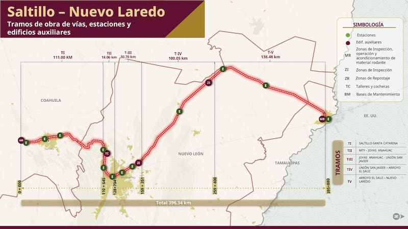 Construyen cuatro estaciones de trenes para unir el norte del país y más de 50 puentes para mejorar la conexión en México