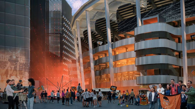 Construyen un nuevo estadio que será el orgullo nacional para el Mundial 2030: estará techado y contará con restaurantes y zonas VIP. Foto: Fenwick Iribarren Architects