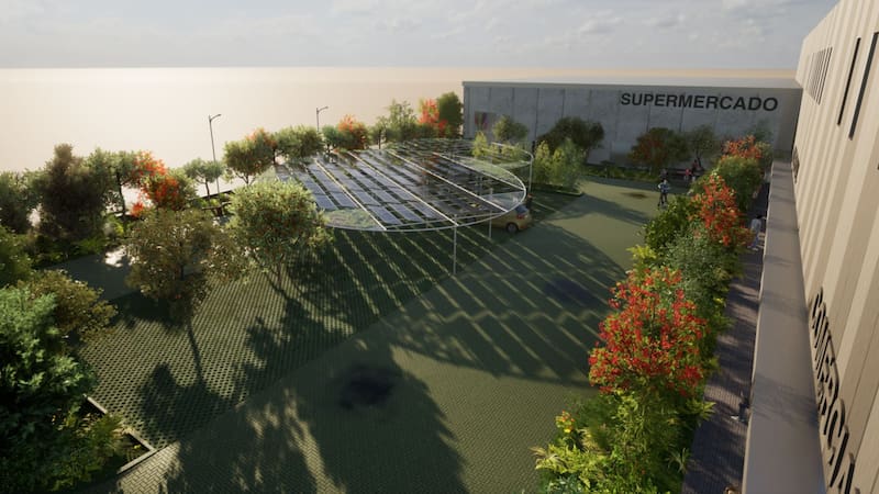 Construyen uno de los centros comerciales más extensos del sur | Más de 4500 metros de locales, aparcamiento para 200 autos y hotel de 100 habitaciones (foto: Gestión y Desarrollo Deal).
