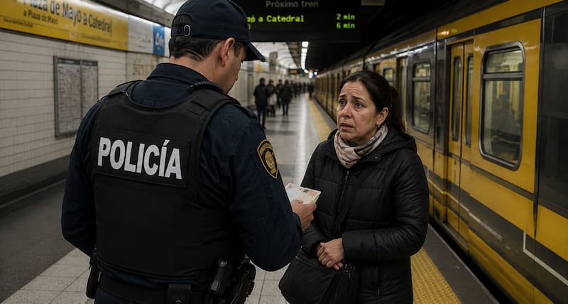 Control policial en los subtes
