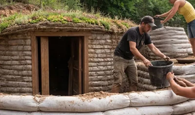 Contruyó una casa con sus propias manos.