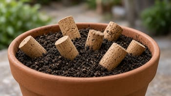 Colocar corchos en la tierra de una maceta: para qué sirve y por qué lo recomiendan los expertos en jardinería