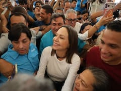 Las primeras imágenes de María Corina Machado en su regreso a Venezuela, tras 10 meses en el exilio