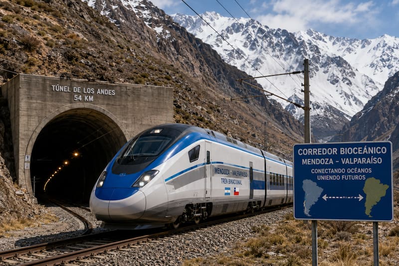 Túnel Mendoza-Valparaíso: el megaproyecto de USD 9.600 millones que busca unir Argentina y Chile bajo los Andes.