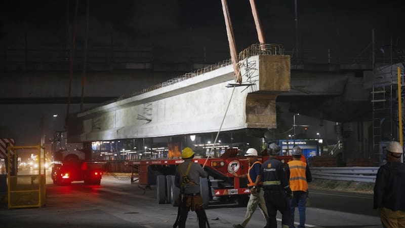 AUSA realiza obras de ampliación en el Puente Labruna. Foto: AUSA.