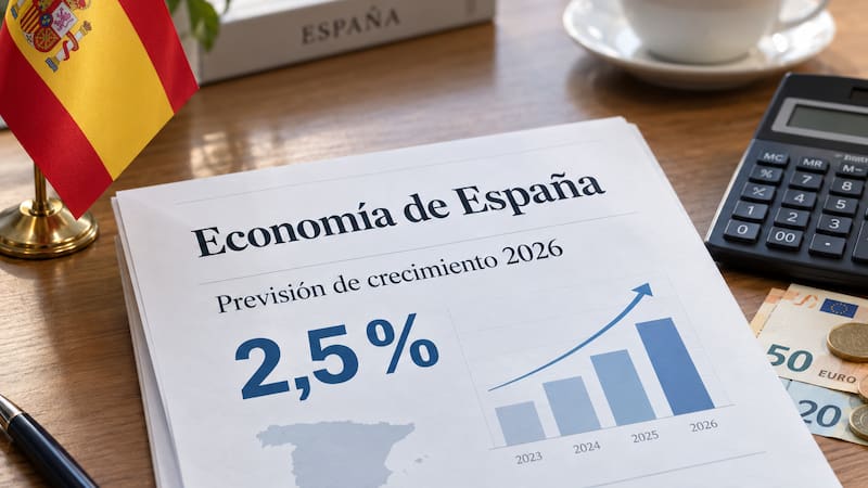 Buenas noticias para los españoles: la economía crecerá más de lo esperado en 2026 (foto: ChatGPT)