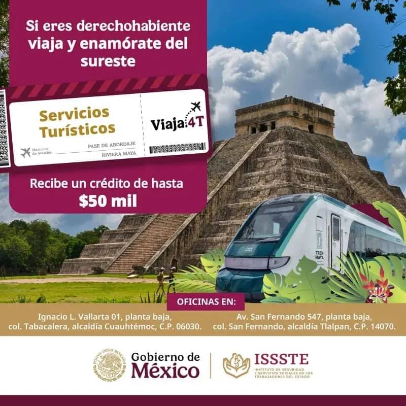 Préstamos del ISSSTE para turismo social.