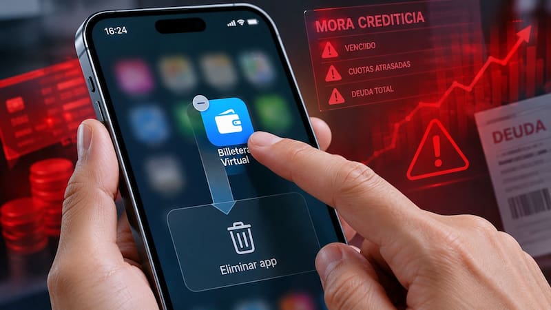 Hay gente que saca un crédito en una billetera virtual porque cree que si se desinstala la aplicación, desaparece la deuda.