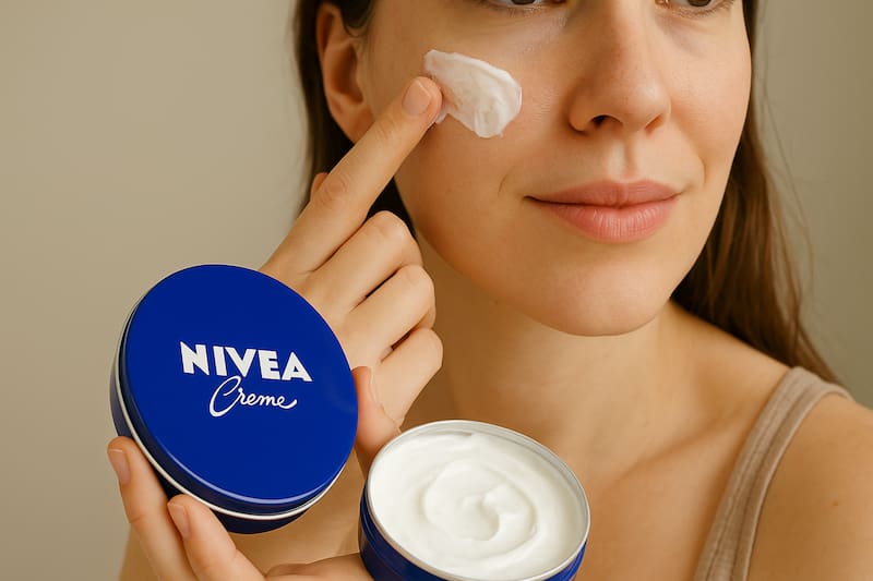 La clásica Nivea de pote azul es utilizada desde hace más de un siglo para el cuidado de la piel (Fuente: ChatGPT).