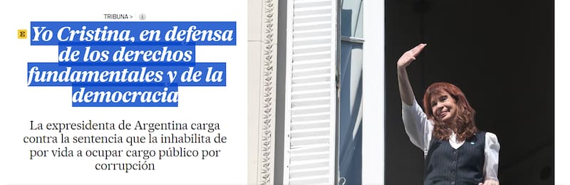 La columna publicada en El Pais de España