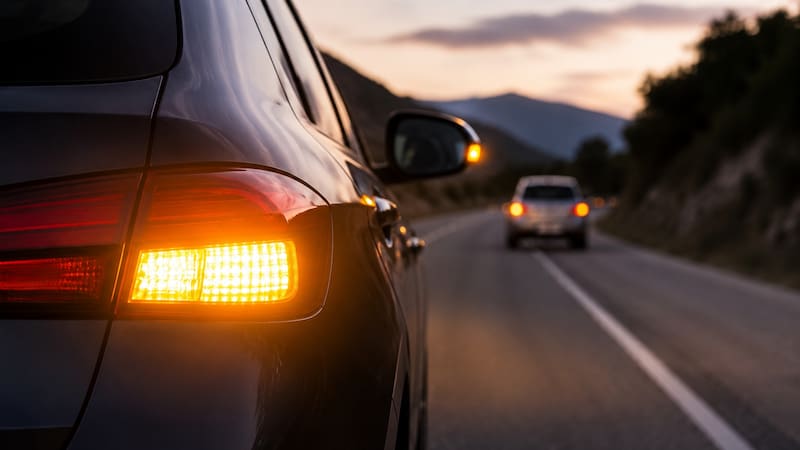 ¿Cuál es la señal correcta para dejar pasar a otro auto en la ruta?