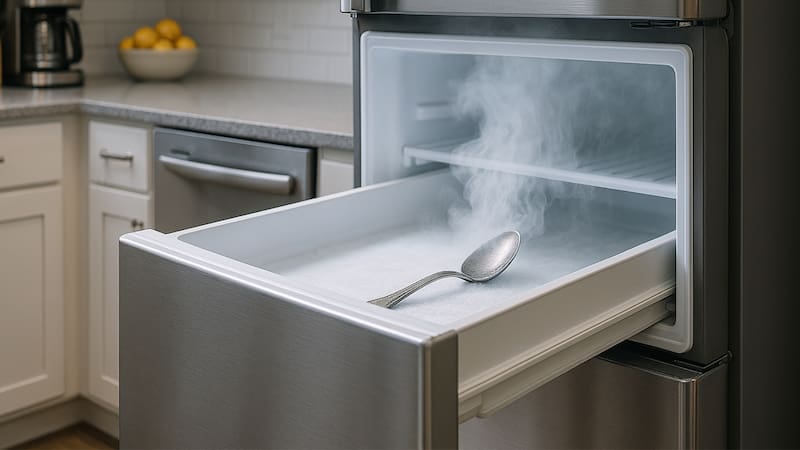 Guardar una cuchara en el freezer | Para qué sirve y por qué lo recomiendan. Foto (IA)