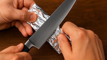 Adiós a los accidentes: el truco clave para afilar el cuchillo en casa rápido y fácil usando solo papel aluminio