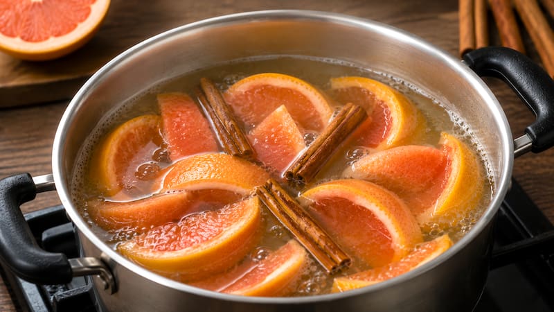 Hervir cáscaras de naranja y limón con una rama de canela es un truco casero muy utilizado para perfumar los ambientes de forma natural.
