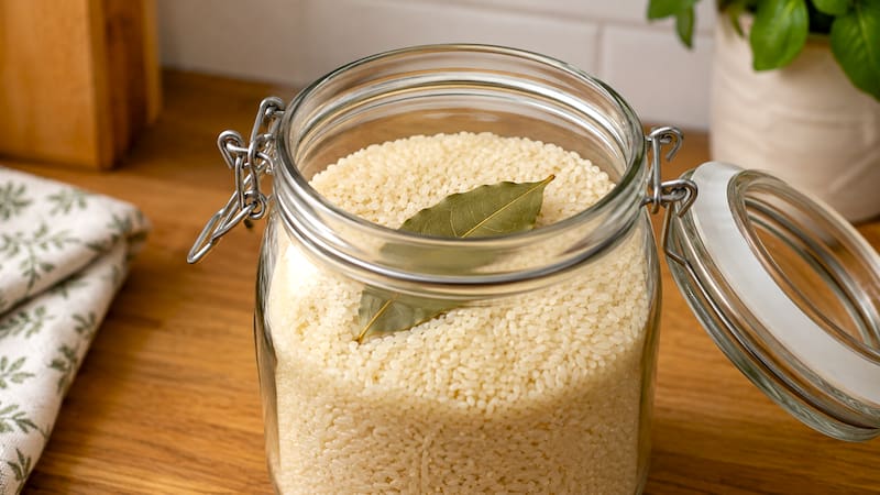 Mantener alejados a los gorgojos, polillas y pequeños escarabajos del arroz, las pastas y otros alimentos secos puede resultar todo un desafío. Para prevenir su aparición, muchas personas ponen una hoja de laurel.