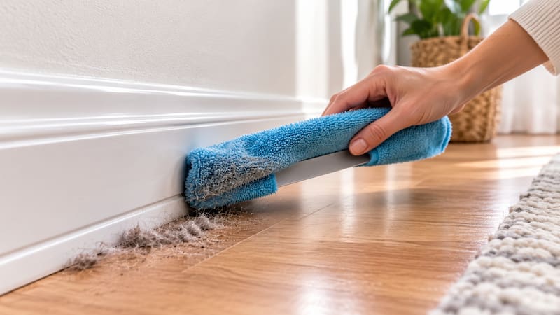 Este truco consiste en utilizar un paño de microfibra apenas humedecido con agua