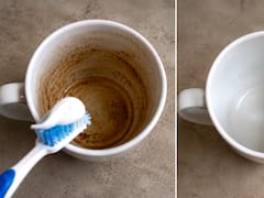 Putting toothpaste in a coffee-stained mug: what it is for and why it is recommended