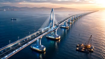 Comenzó la construcción del puente marítimo más largo de Sudamérica y medirá 12,4 kilómetros: cuándo estará listo y para qué servirá