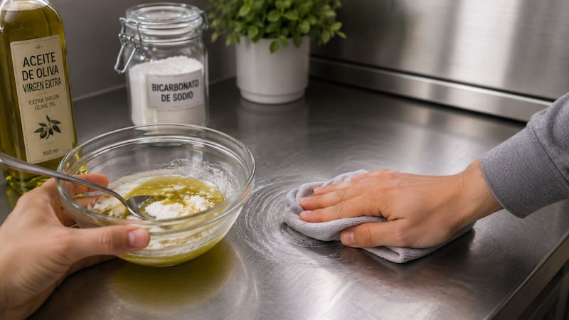 Mezclar aceite de oliva y bicarbonato de sodio: para qué sirve y por qué lo recomiendan