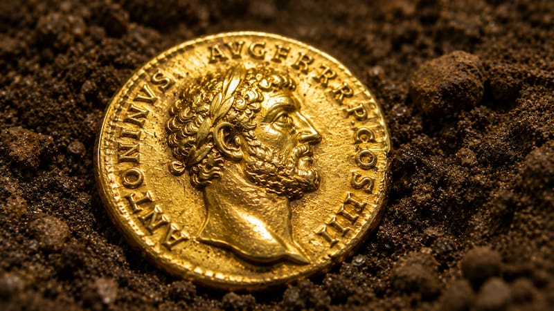 Los especialistas encontraron tres recipientes repletos de monedas del Imperio romano
