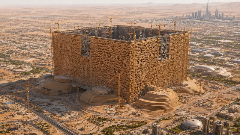 Arabia Saudita proyectó en el centro de Riad una de las construcciones más ambiciosas del mundo: el Mukaab.