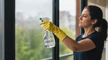 Rociar vinagre sobre ventanas y ventanales: por qué lo recomiendan tanto y para qué sirve