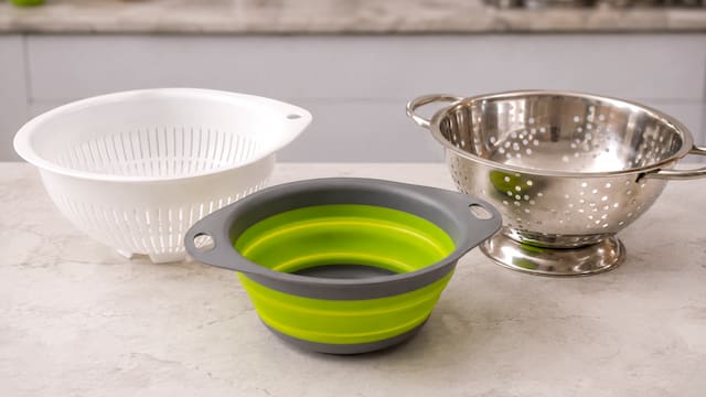 Colador de plástico, silicona o acero inoxidable: cuál es mejor para la cocina