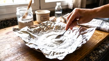 Mezclar bicarbonato de sodio, sal y agua en papel aluminio: para qué sirve y por qué lo recomiendan