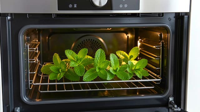 Poner hojas de menta en el horno y el microondas: por qué lo recomiendan y para qué sirve