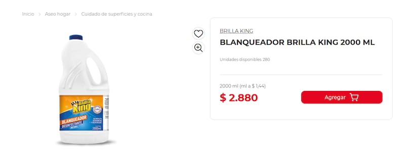 Tiendas D1 vende un producto de limpieza que elimina las manchas en poco tiempo.