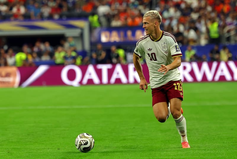 Dani Olmo en la histórica semifinal de España vs Francia.