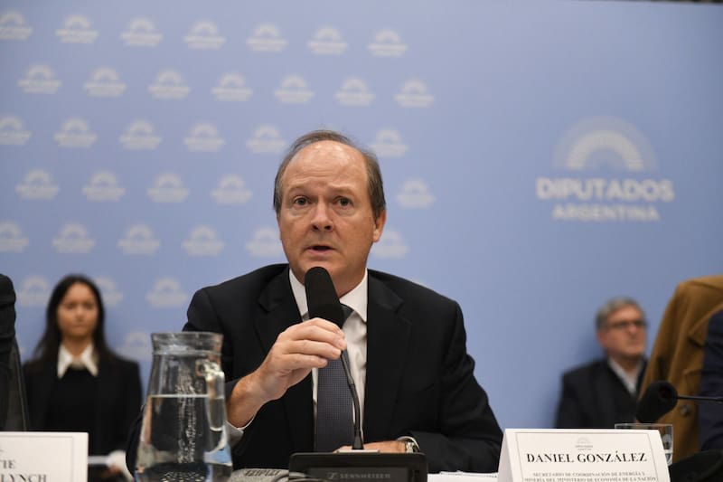 Daniel González, secretario coordinador de Energía y Minería, defendió el Super RIGI ante el Congreso