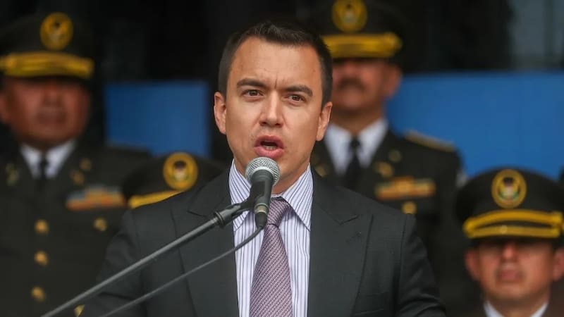 Noboa sostiene una tensa relación con su par en Colombia, Gustavo Petro (Fuente: EFE / José Jácome)