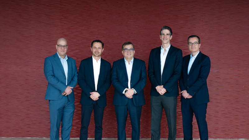 De izquierda a derecha: Mauricio Alazraki, Head of Large Corporates, HSBC México; Abdon Nacif, cofundador y director de Nexu; Jorge Arce, CEO de HSBC México; Fernando Gómez, cofundador y director de Nexu y Xavier Patiño.