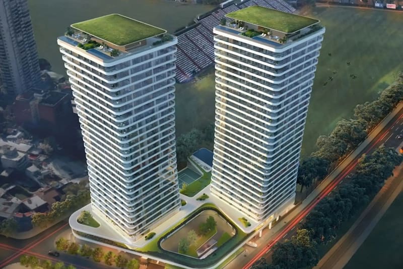 Decó Polo by Armani, el complejo que construye ABV Arquitectos frente al Campo Argentino de Polo