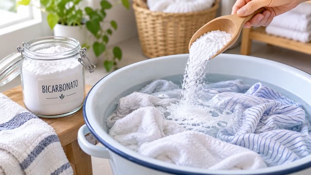 Dejar la ropa en remojo con bicarbonato de sodio y agua: por qué funciona y cómo hacerlo sin dañar la tela