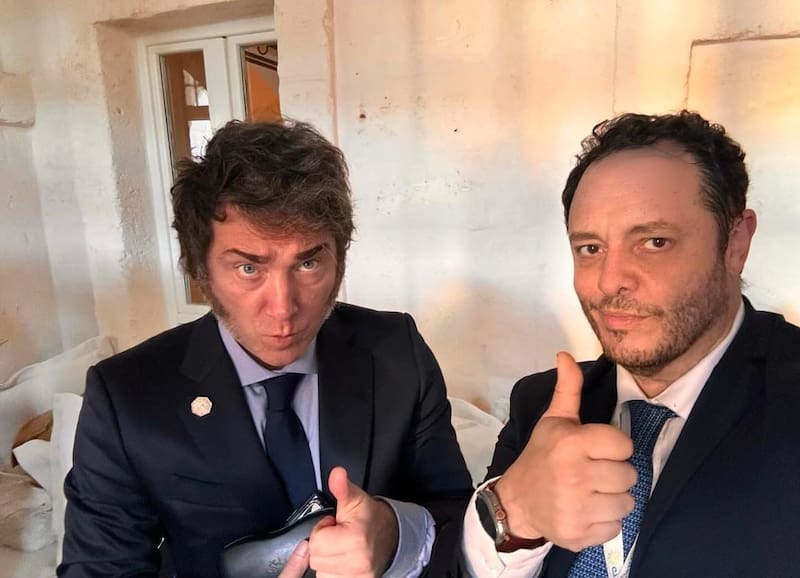 Demian Reidel y Javier Milei