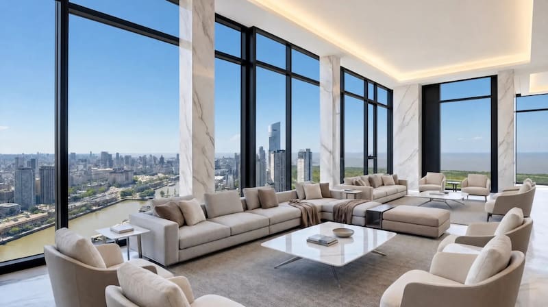 La propiedad es un Penthouse que se ubica en Puerto Madero.