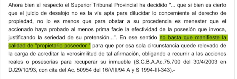 Los argumentos de los jueces en el fallo (Fuente: SCBA)