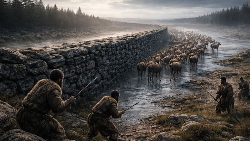 Descubrieron la megaconstrucción más antigua del continente: un muro sumergido en el mar de hace 12.000 años que cambia la historia para siempre. Foto: ChatGPT