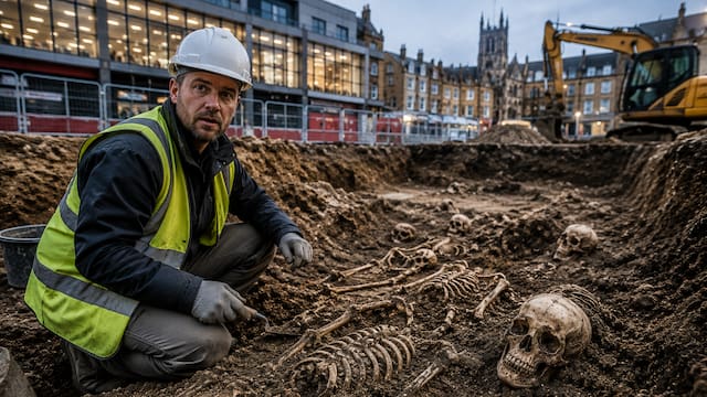 Hallazgo arqueológico: descubren 317 esqueletos humanos bajo un centro comercial que revela el mayor secreto en Inglaterra