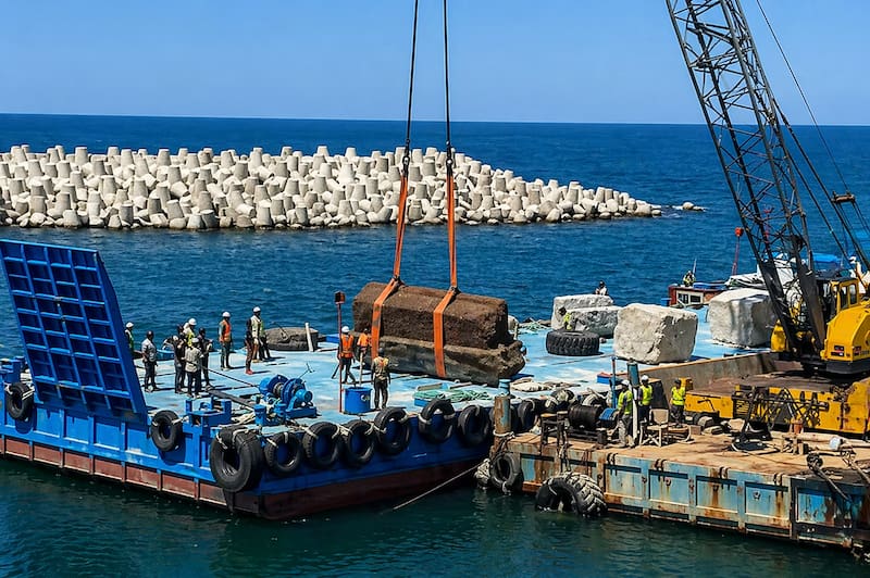 Arqueólogos hicieron un descubrimiento histórico: recuperaron del fondo del mar una de las siete maravillas del mundo (Fuente:GEDEON Programmes/CEAlex - Mejorada con IA)