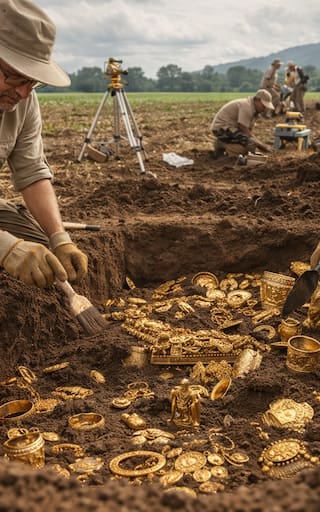 Hallazgo del siglo | Desentierran monedas y lingotes de oro en un campo sembrado: son de un solo país