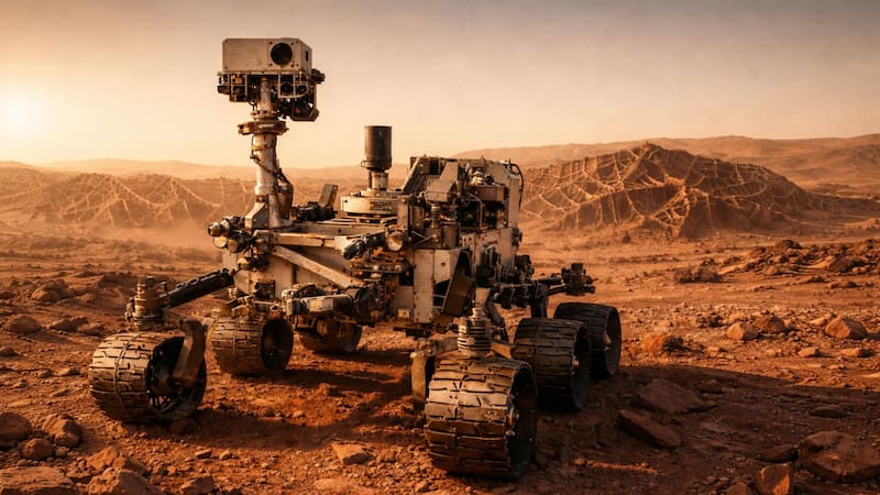 Descubrimiento sin precedentes: encontraron telarañas enormes en Marte que dan indicios de vida en el planeta. Foto: ChatGPT